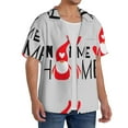 thumbnail image 4 of Disketp Men's Hawaiian Gnome Home With A Cute Gnome Print Shirts Button Down Holiday Beach Shirts-4X-Large, 4 of 7