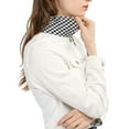 thumbnail image 6 of DARING DIVA Women's Button Down Long Sleeve Cropped Denim Jacket XS White, 6 of 6