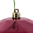 thumbnail image 2 of Vickerman 6" Berry Red Shiny Geometric Ball 4/Bg, 2 of 6