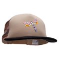 thumbnail image 5 of Cut out Pastel Dragonfly Patched Flat Bill Foam Camo Mesh Trucker Cap - Khaki Desert OSFM, 5 of 5