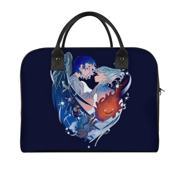 Howl's Moving Castle Travel Tote Bag with Detachable Strap Lightweight Luggage Handbag Shoulder Bag
