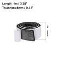 thumbnail image 2 of Uxcell Foam Insulation Tape Self Adhesive 3.28 Feet 1.97" x 0.31" Weather Stripping Door Seal Strip for Doors and Window, 2 of 4