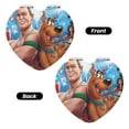 thumbnail image 2 of Qekee Scooby-Doo Print Compact Makeup Mirror Folding Mini Pocket Mirror Portable Hand Mirror Double-Sided 2 x 1x Magnification for Woman Girls-Heart Shape, 2 of 9
