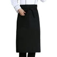 thumbnail image 2 of Chef Work Apron, Half Cut Work Apron With Pocket, Breathable & Fade Resistant Apron For Kitchen Restaurant Coffee Shop Waiter Cooking Baking Commercial Use Half-Length, 2 of 3