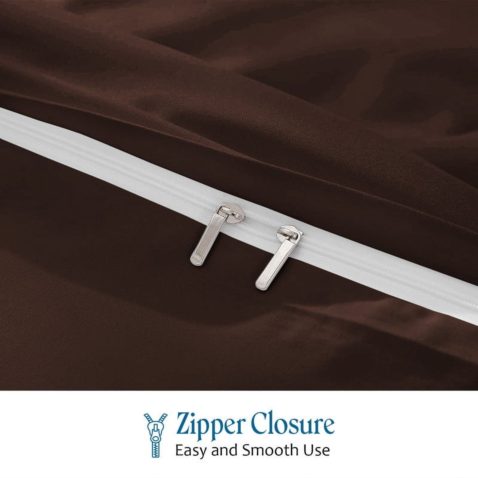 1000 Thread Count 100% Egyptian Cotton 1 Piece Duvet Cover with Zipper Closure & Corner Cal King/King 1 Pc Duvet Cover Color Chocolate Solid