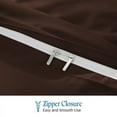 thumbnail image 3 of VEGAS HOTEL COLLECTION Classic Egyptian Cotton 1-Piece Duvet Cover { Zippered Closure } 1000 Thread Count- Fabulous Solid Looking Color Chocolate - Oversized King Size, 3 of 5