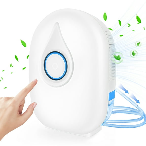 2-Pint Dehumidifier for Room Home with Drain Hose,HopePow Ultra Quiet 1,000 Sq. ft Coverage Area Energy Saving Efficiency Portable Dehumidifier for Bedroom,Small Room,Home