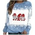 thumbnail image 2 of WXLWZYWL Christmas Bow Sweatshirt for Women Santa Gingerbread Hoodie Shirt Christmas Tree Cake Shirt Gift For Her, 2 of 3