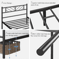 thumbnail image 4 of Topeakmart Twin Size Metal Platform Bed Frame with Headboard and Footboard, Black, 4 of 7