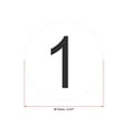 thumbnail image 2 of Unique Bargains 13mm Dia Coated Paper Round Number Stickers Number 1 White, 15 Sheets, 2 of 4