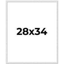 28x34 Frame White Real Wood Picture Frame Width 0.75 inches | Interior Frame Depth 0.5 inches |