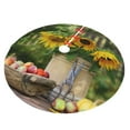 thumbnail image 2 of Kll 36" Christmas Tree Skirt Vintage Wooden Bucket Xmas Tree Skirts Mat For New Year Xmas Holiday Party Indoor Outdoor Home Decoration, 2 of 9