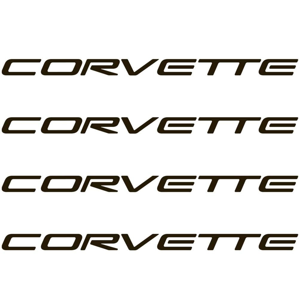 Corvette Decals 4" x .25" 4 Pc. Set 19972004 C5 (Black) Walmart