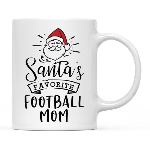 Koyal Wholesale Santa Claus Ceramic Coffee Mug, Football Mom