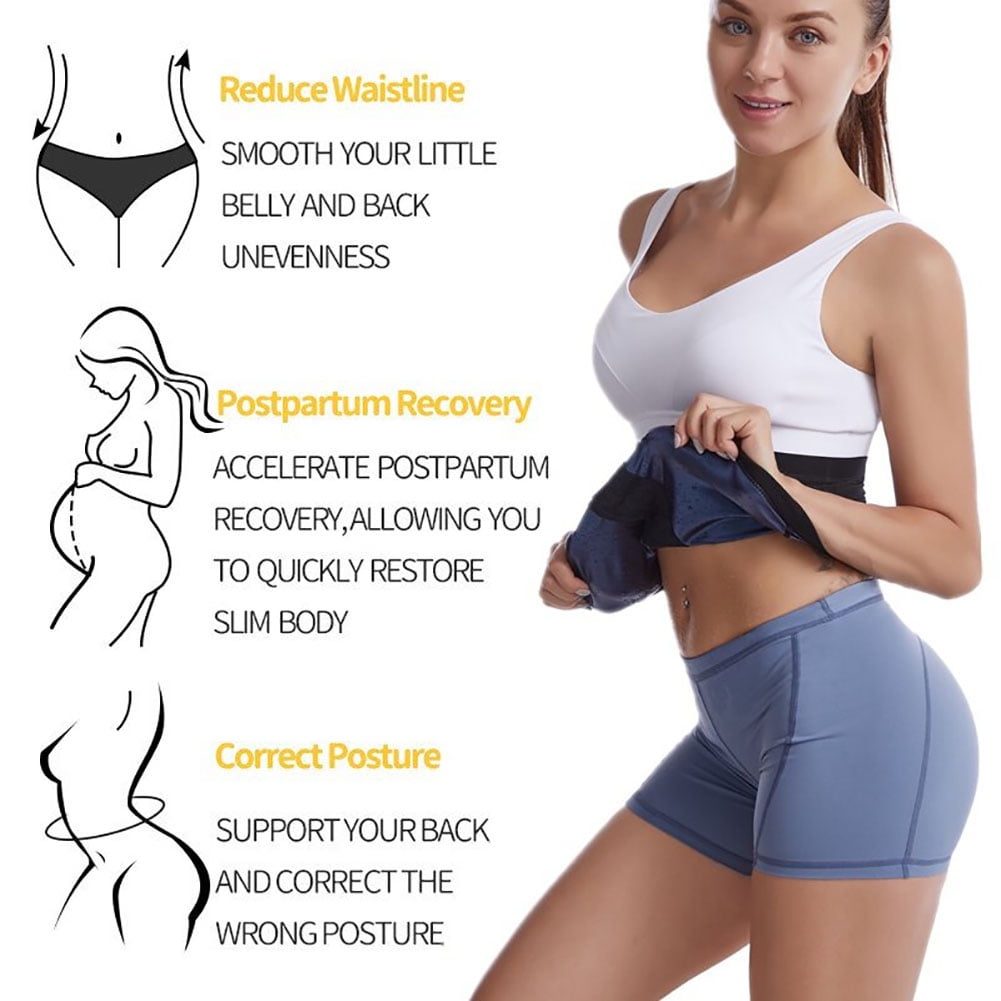 Ourlova Yoga Slimming Abdomen Belt Waist Trainer Multi Size Adjustable Belly Band Workout Shaper For Weight Loss silver XXL 3XL