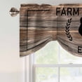 thumbnail image 4 of Tie Up Valance for Windows Chicken Eggs Curtains Valances Rod Pocket Valance Window Treatments Farmhouse Animal Brown Wood Grain Balloon Curtains for Kitchen Living Room Bedroom Bathroom 54x18 Inch, 4 of 9