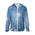 thumbnail image 1 of Fotbe Snowflakes1 Chaqueta con Protección Solar UPF 50+ para Hombre y Mujer, Camisa con Capucha y Bolsillos-X-Large, 1 of 1