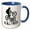 Blue/White, variant on 3drose, Mountain Bike Dirt Is All I Need - Mud Splash Downhill, 11oz Mug