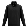 thumbnail image 4 of Men's High Neck Long Sleeve Button Placket Sweatshirt Digital Print Design Fall Winter Casual Wear Oversized Pullover Long Sleeve Crewneck Casual Tops, 4 of 4