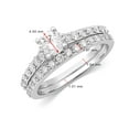 thumbnail image 3 of 1.19 Carat Diamond Prong and Micropave Set 14K White Gold Natural Diamond Bridal Ring Set (I-J, I2-I3), by Carats For You | Real Diamond Rings For Women | Gift Box Included | Ring Size-5, 3 of 6