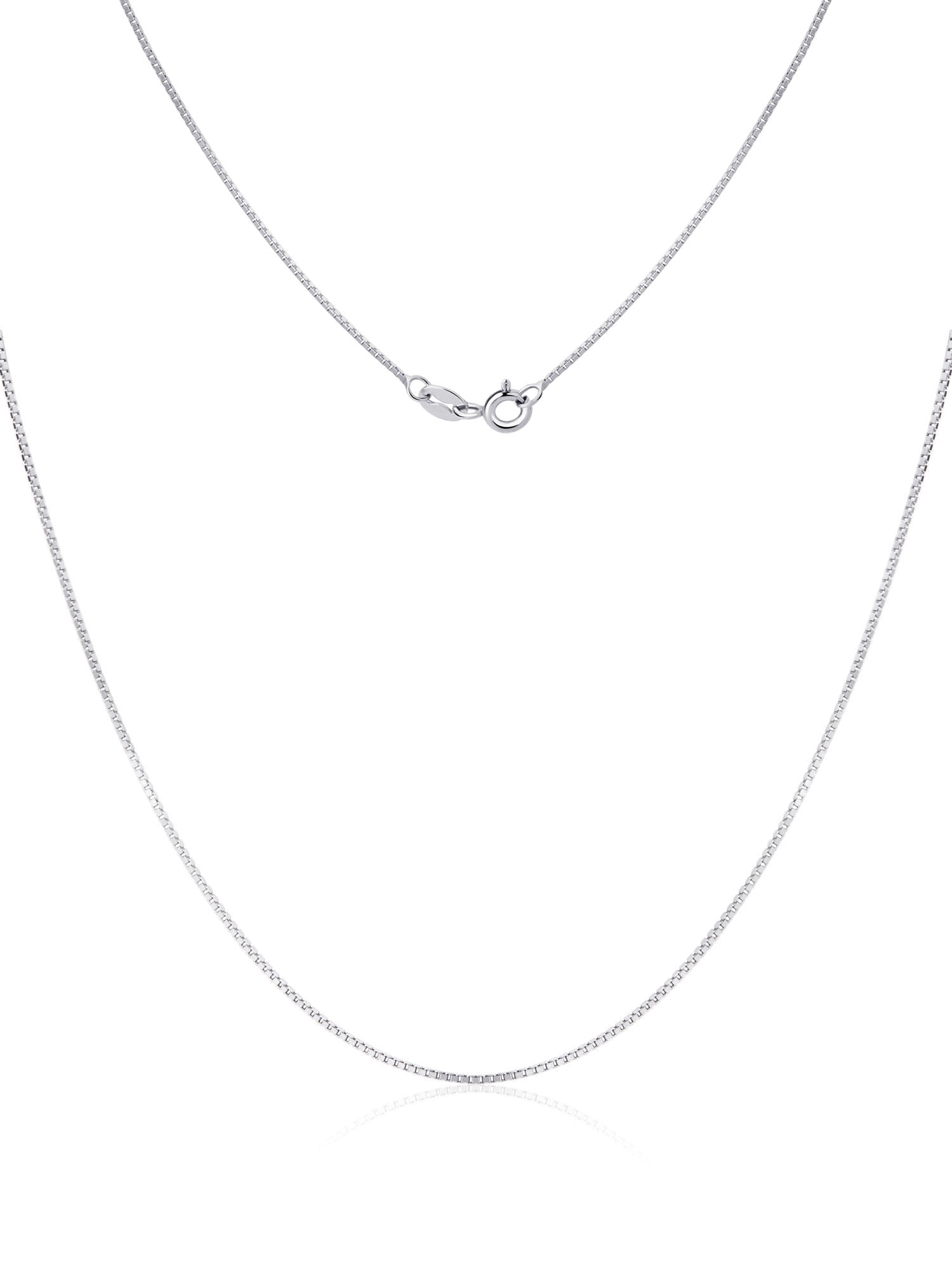 Details about   New 925 Sterling Silver 24 Inch Box necklace chain 0.9mm Link & gift Pouch 