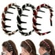 thumbnail image 1 of Pisexur Belleza Maquillaje Diadema vintage de 3 piezas con perlas artificiales y forma de cráneo alto, de terciopelo y cuentas onduladaspara mujeres y hombres, 1 of 9