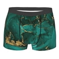 thumbnail image 4 of Goofa Green Gold Glitter Printed Men's Boxer Briefs Underwear, Moisture-Wicking Underwear, Trunk,Soft and Breathable Cotton Underwear-Large, 4 of 9