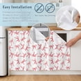 thumbnail image 5 of Pink Bow Ribbon Cabinet Curtain 35"Wx35"L, Dustproof Under Sink Skirt with Self Adhesive Tape, Vintage Modern Art Bowknot Cabinet Curtain Cover for Kitchen Sink, Bathroom Vanity, Laundry Room, 5 of 9