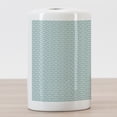 thumbnail image 3 of Aqua Ceramic Toothbrush Holder, Curvy Lines Bubbles in High Seas Surfing Season Water Sports Oceanic Summertime, Decorative Versatile Countertop for Bathroom, 4.5" X 2.7", Sky Blue White, by Ambesonne, 3 of 4