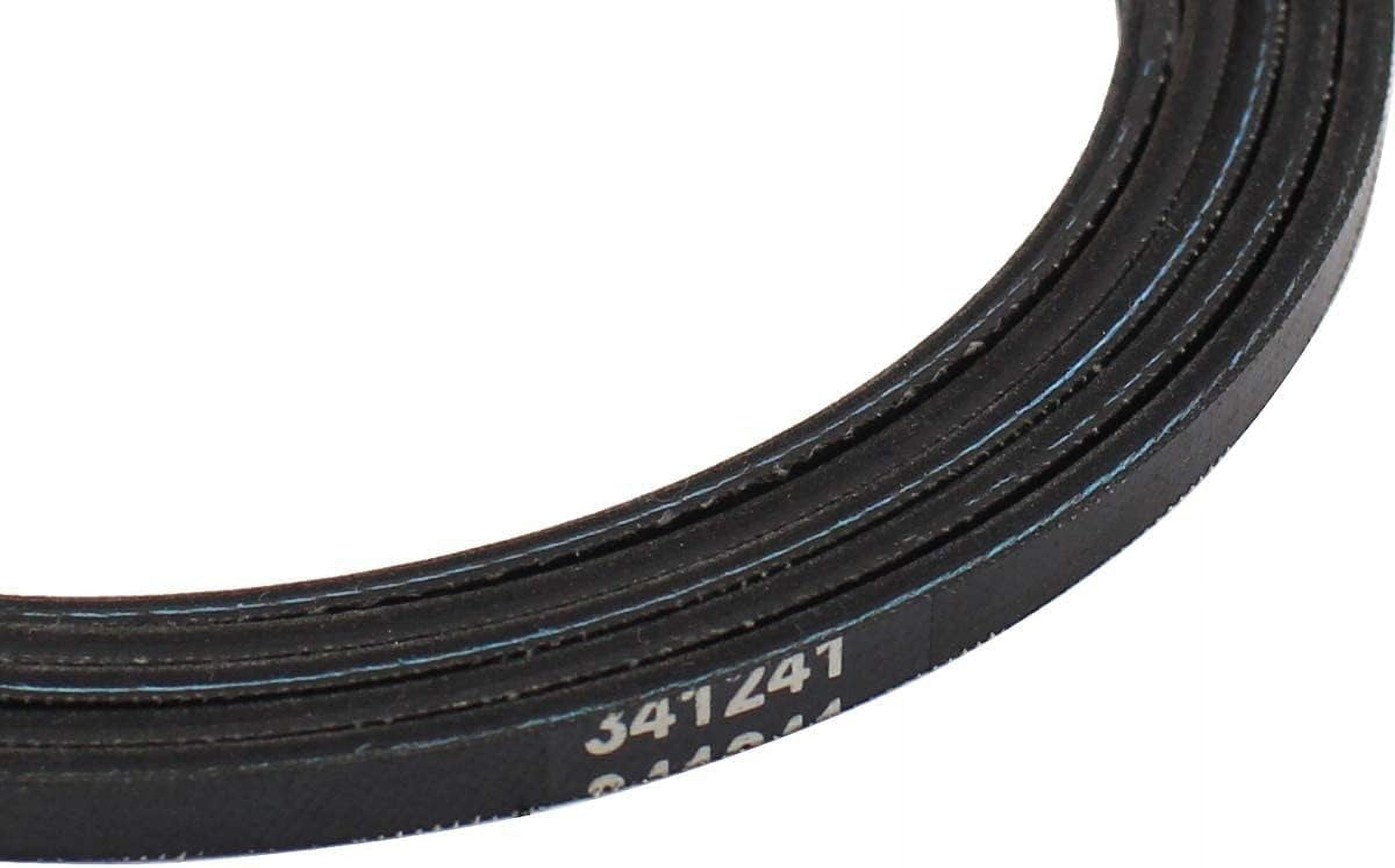 Scaroo 341241 Dryer Drum Belt Compatible & 8066184 Motor Pulley (10-Pack)