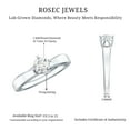 thumbnail image 5 of Rosec Jewels Lab Grown Diamond Solitaire Promise Ring - Half Ct Diamond Ring (5 mm, Ef-Vs Quality) - Valentines Day Gift, 925 Sterling Silver, US 4.00, 5 of 8