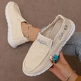 thumbnail image 6 of Womens Shoes,Canvas Sneakers Comfortable Lightweight for Outdoor Casual Wear Canvas Sneakers for Everyday Walking,Shoes for Women,Khaki,7, 6 of 9