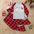 thumbnail image 2 of ASFGIMUJ Toddler Boys And Girls Christmas Pajamas Kid Long Sleeve Sleepwear Set Girls Casual Xmas Pjs Set,Size 6, 2 of 4