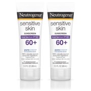 (2 pack) (2 Pack) Neutrogena Sensitive Skin Sunscreen Lotion with SPF 60+, 3 fl. oz