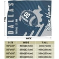 thumbnail image 2 of Custom Dallas Blanket Gifts for Men Women Personalized Fans Add Name and Number Throw Blankets, 30" X 40",40" X 50", 50" X 60", 60" X 80", 2 of 6