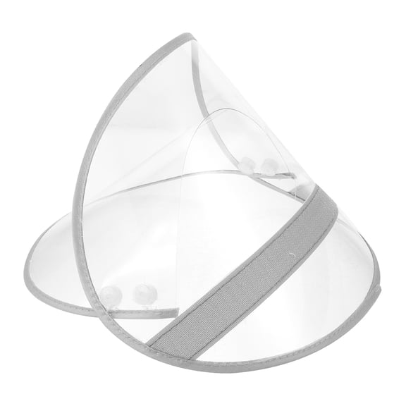 BESTOYARD Clear Plastic Rain Bonnet with Transparent Hat Brim for Shop