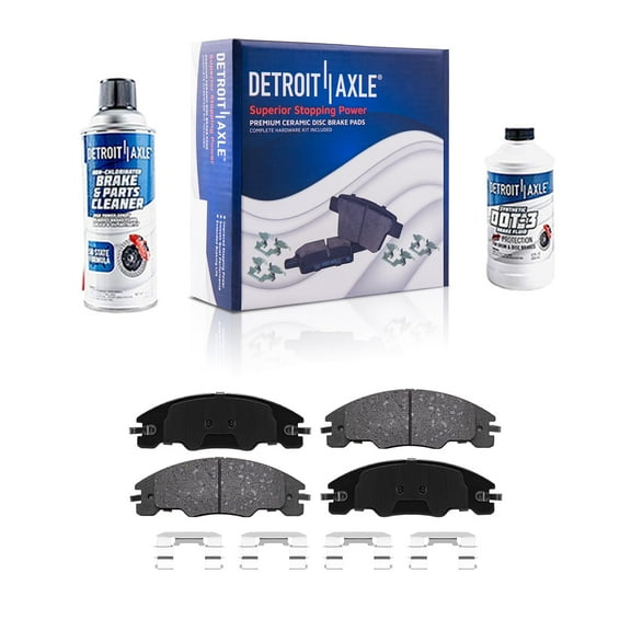 Detroit Axle - Front Brake Pads for 2008-2011 Ford Focus Ceramic Brake Pads with Hardware 2009 2010 Replacement