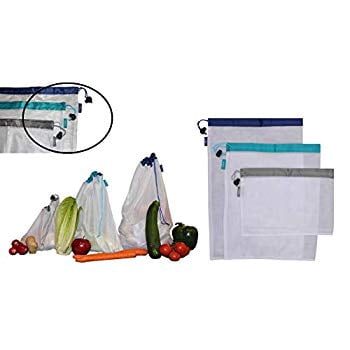 Reusable Produce Bags with Drawstring, Machine Washable ...