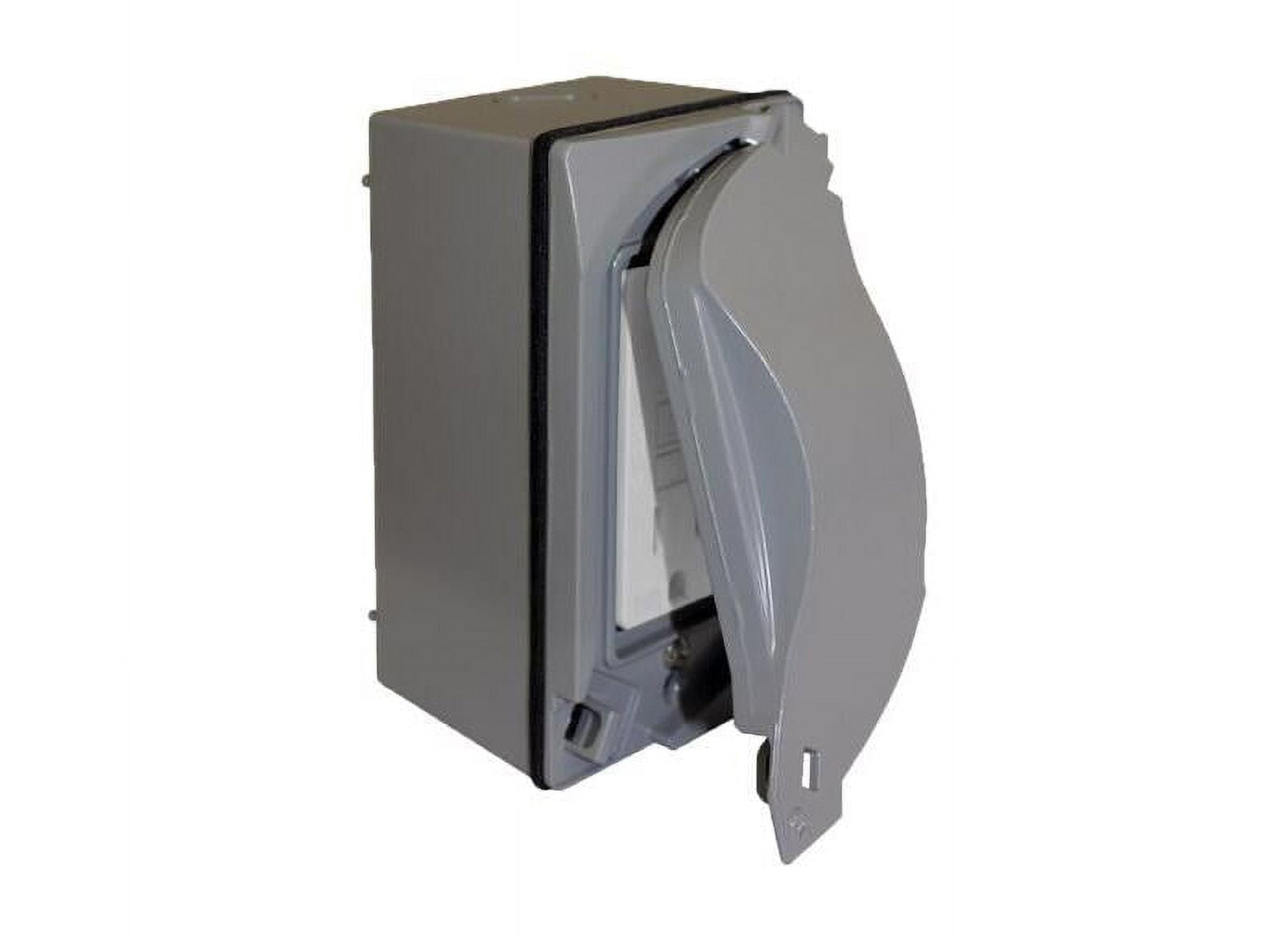 Sigma Electric 16449 Weatherproof Rectangular GFCI Outlet Kit, Gray