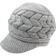 thumbnail image 1 of Gorro de punto cálido de invierno para mujer, gorros de lana para esquí y nieve con gorro de punto cálido para invierno, gorros de lana, boinas de esquí para nieve, gorras Snapback con viser, 1 of 4
