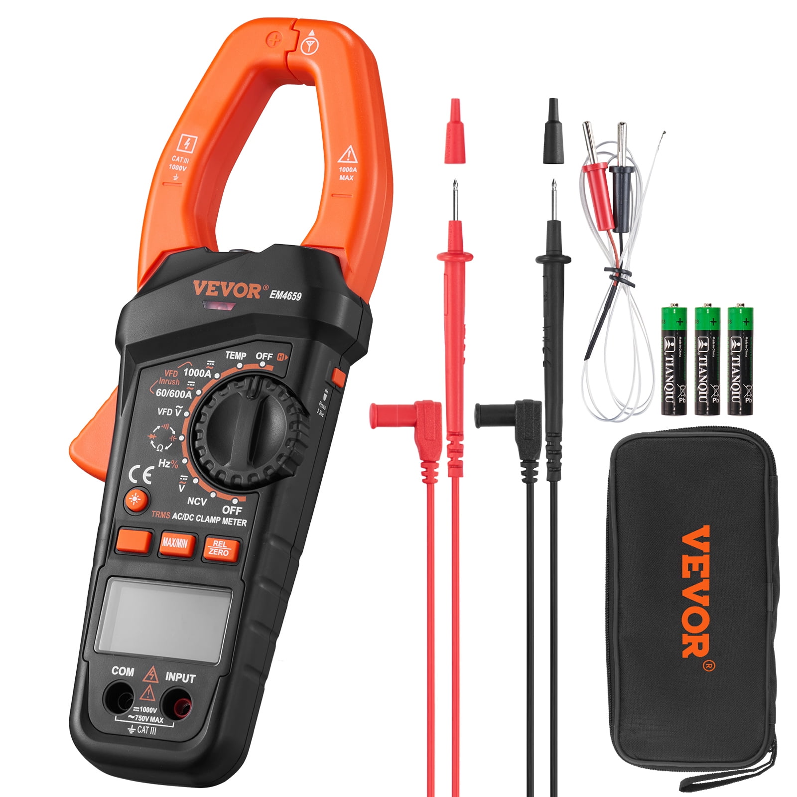 Jeanoko AC/DC Digital Clamp Multimeter HT208D – Voltage, Current, Resistance, Capacitance Tester 1 thumbnail image