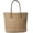 Tan, variant on Weekender Lightweight Synthetic Straw Shopper Tote Womens Shoulder Handbag