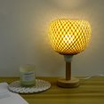 thumbnail image 6 of GETAJGHSD Large Woven Bamboo Lampshade Burlap Pendant Light Cover Rustic Ceiling Light Fixture, 6 of 8