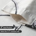thumbnail image 6 of Small Curtains for Windows, White Solid Embroidered Decor Kitchen Valance 18 Inch Length, Energy Efficient Small Drapes for Living Room, Grey Leaves Vine, Rod Pocket, 6 of 6