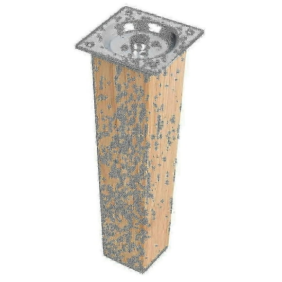 unique Set Of 4 Wooden Oak Furniture Square Legs