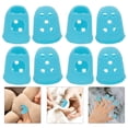 thumbnail image 1 of Silicone Embroidery Nail Covers for Practice and Protection Blue Lightweight Portable 10Pcs, 1 of 9