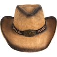 thumbnail image 1 of 2025 Latest Model Cowboy Hats for Women, Brown Straw Cowgirl Outfits, Western, 1 of 5