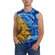 thumbnail image 1 of Balery Whimsical Sunflowers Night Sky Camisetas sin mangas para hombre, absorbe la humedad y protege contra el mal olor.-X-Large, 1 of 7