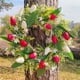 thumbnail image 3 of Guirnalda floral artificial de tulipanes y follaje para la puerta principal, ideal para decorar el porche o el jardín. Corona floral realista para la entrada, la pared o la chimenea., 3 of 5