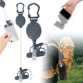 thumbnail image 1 of Correa retráctil para teléfono con mosquetón – Soporte duradero para teléfono en negro, ideal para senderismo, aventuras al aire libre y manos libres, 1 of 7